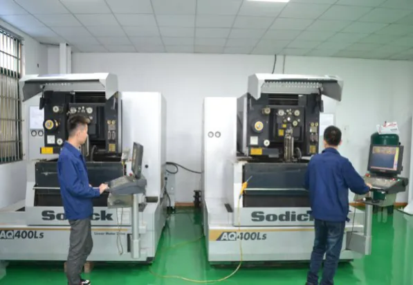 Wire cutting machines in the mold department