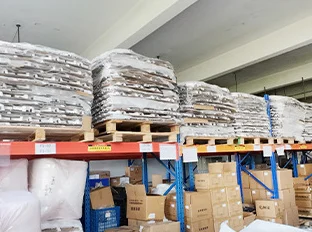 Palletised stock in the warehouse